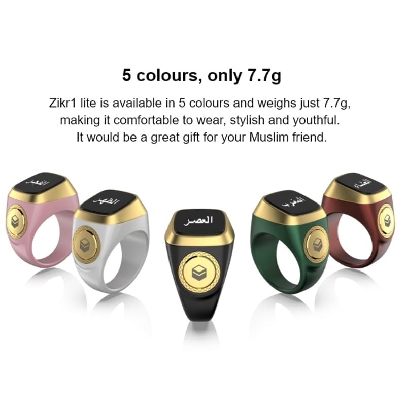 IQibla Zikr1 Lite Smart Tasbih Tally Counter Ring Veily