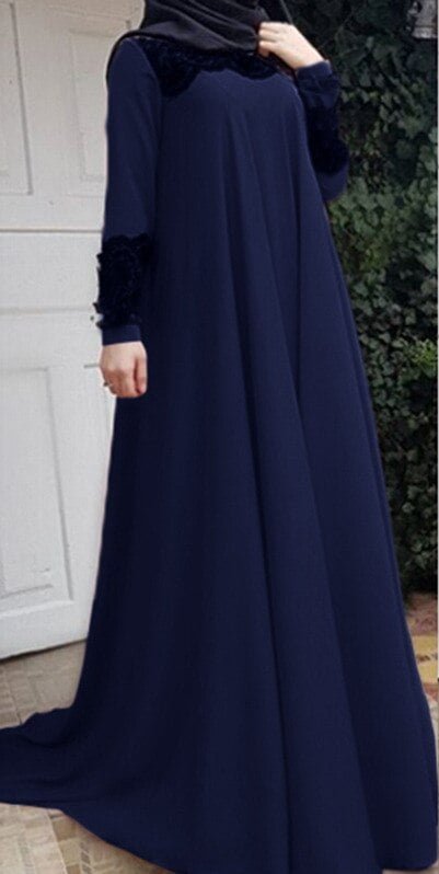 Elegant Muslim Lace Abaya Full Dress Maxi Evening Vestidos Cardigan Kimono Long Robe Gowns Jubah 9005